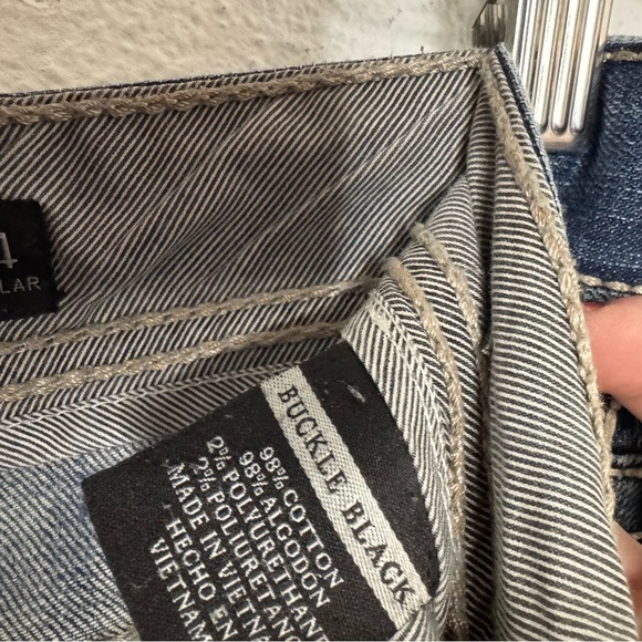 Buckle Black Denim Size 34 Regular Fit Distressed Fade No. 3 Style# BBLA313 BKE - Picture 9 of 13